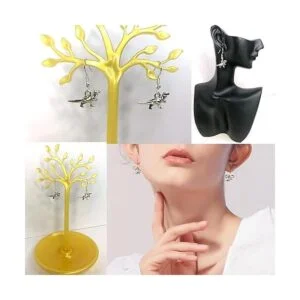 Honbay 100 colgantes de dinosaurio de metal plateado_5