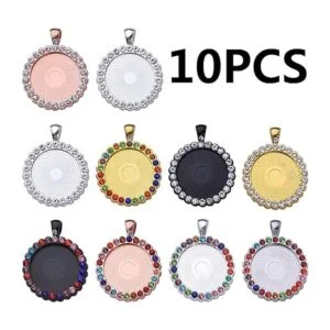 10 bandejas colgantes de bisel con diamantes de imitación_2