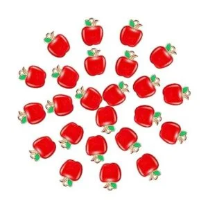 Hicarer 60 dijes con forma de manzana roja aleación_1