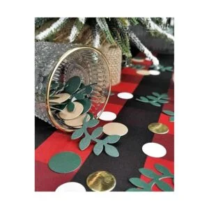 Greenery Confeti de eucalipto dorado para baby shower_2