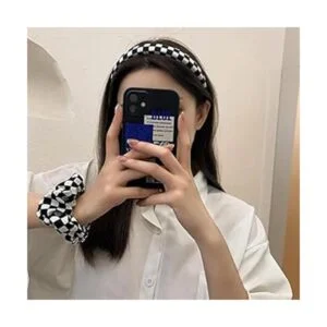 acolchada a cuadros mujer color blanco y negro_2