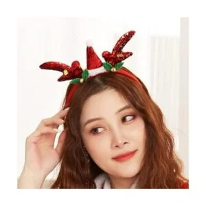 Jovono Diademas de Navidad para la cabeza de reno con_2