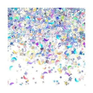 60 g2.1 oz Mesa holográfica de estrella y luna de confeti_1