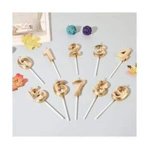 Velas doradas de cumpleaños 21 y 12 para pasteles número_7