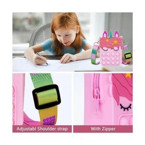 Bolso de unicornio rosa para niñas mini juguete para_5