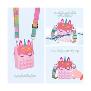 Bolso de unicornio rosa para niñas mini juguete para_6