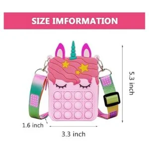 Bolso de unicornio rosa para niñas mini juguete para_3