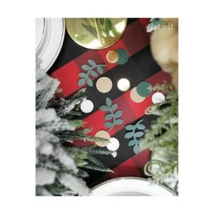 Greenery Confeti de eucalipto dorado para baby shower_3