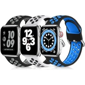 Lerobo Paquete de 3 correas deportivas de silicona suave_1