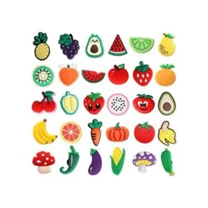 mortd 30 abalorios de decoración de zapatos frutas y_1