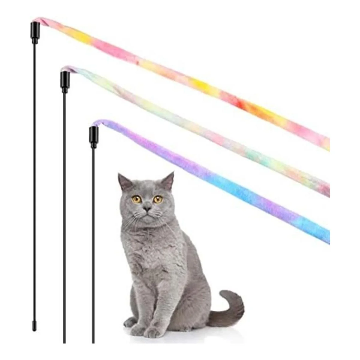 3 piezas de varita de gato de la selva juguete_1