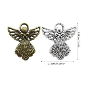 Honbay 40 colgantes de ángel de aleación antigua para_2