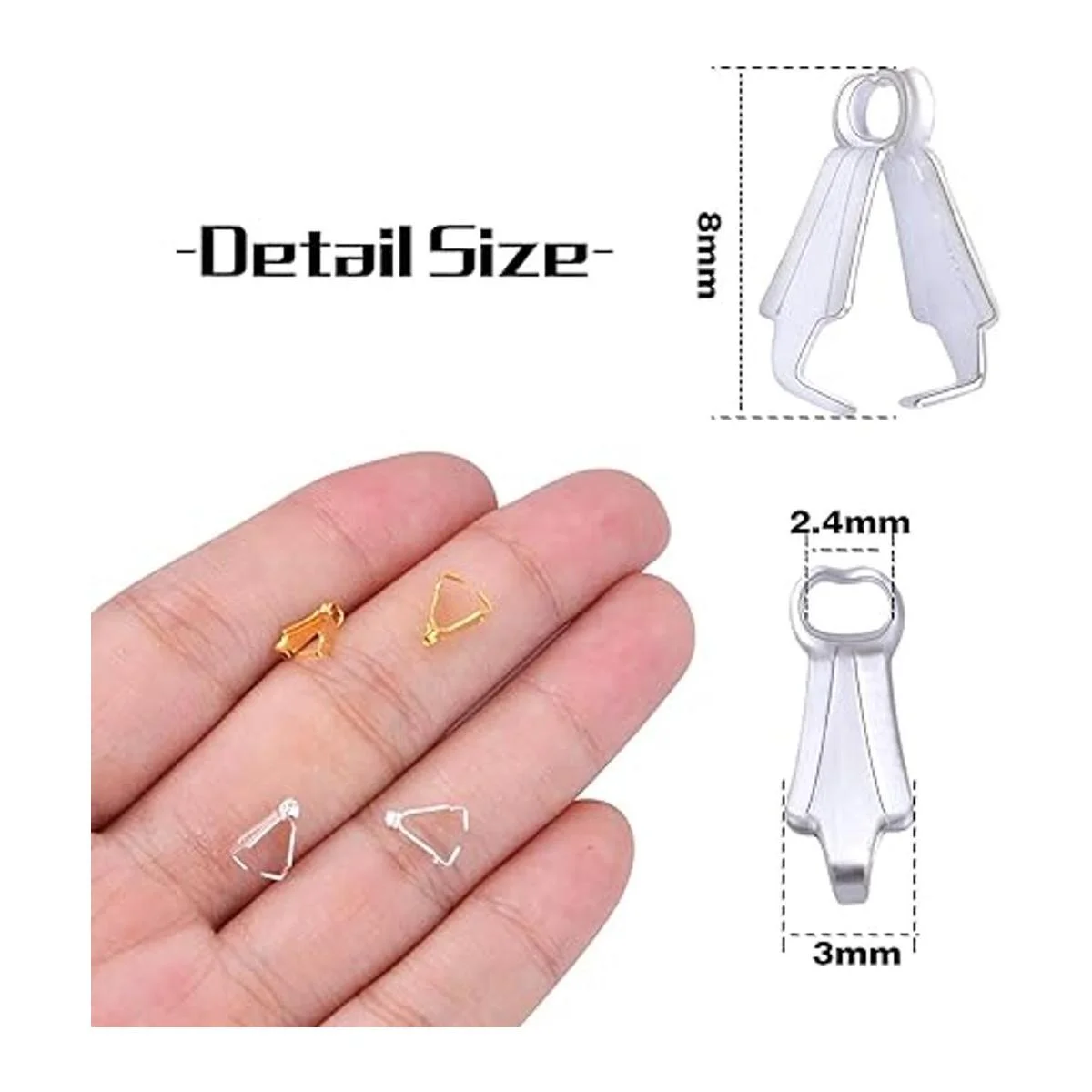 200 piezas de clip de pellizco de aleación de cierre de_3