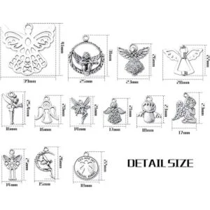 39 colgantes de plata antigua de ángel de hadas de_3