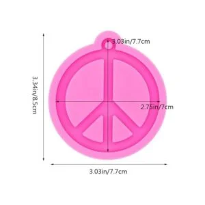 Nifocc Llavero de silicona con forma de paz para hacer_2