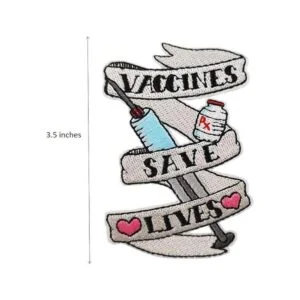 Vaccines Save Lives Bordado Hierro en Parche Flebotomist_2