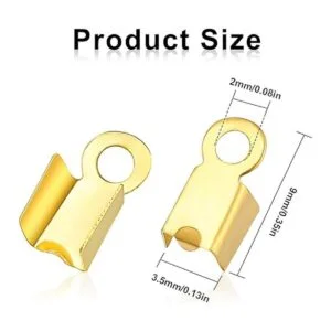 1000 piezas de extremos de cable plegables puntas de_2