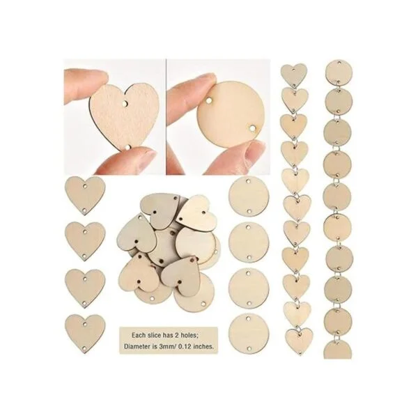 Qililandiy 200 unidades en total adornos de madera_3