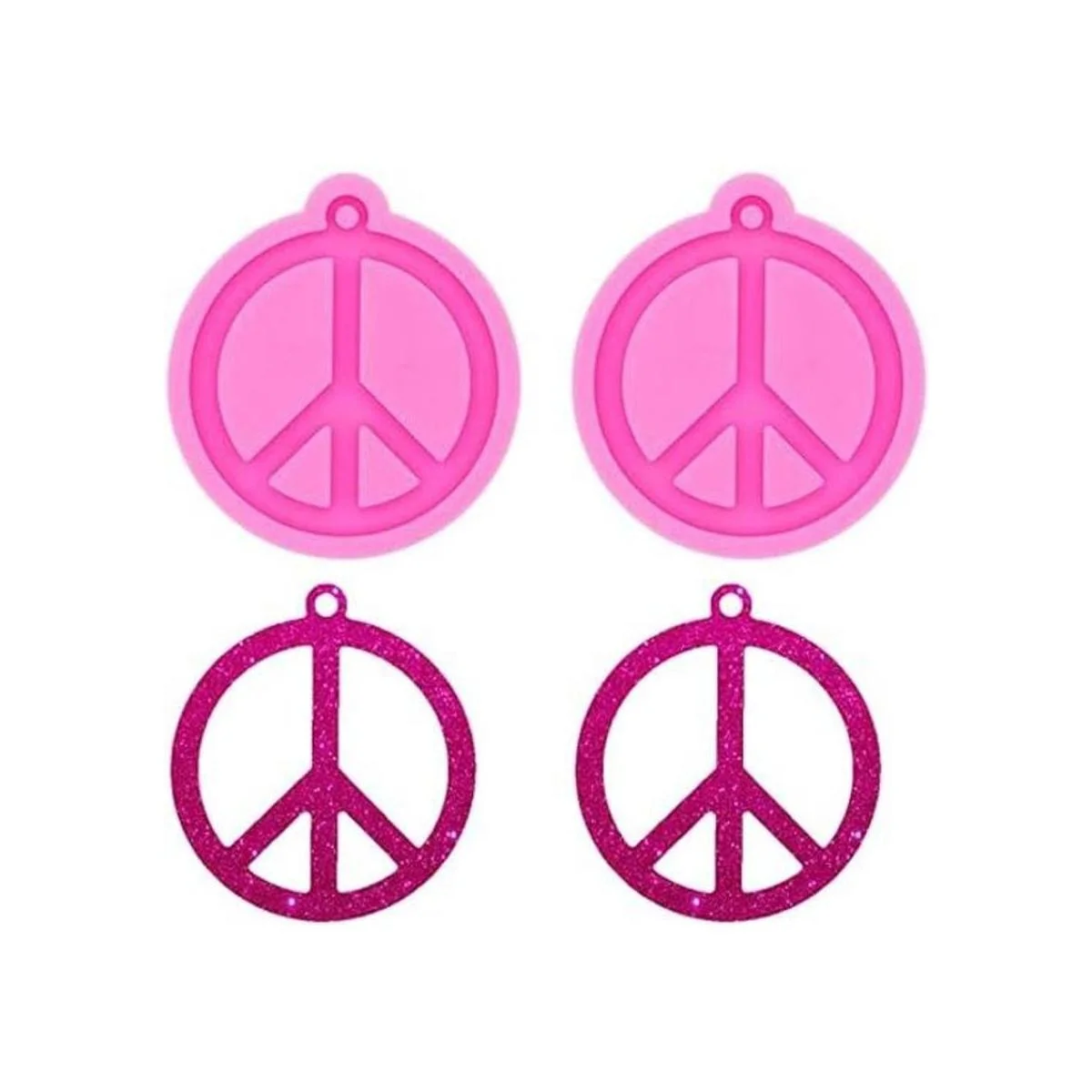 Nifocc Llavero de silicona con forma de paz para hacer_1