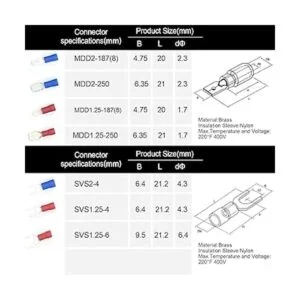 QTATAK Juego de 140 piezas surtido de terminales de cable_3