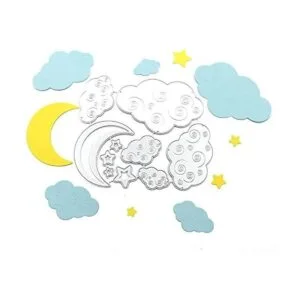 Troqueles de corte de luna de metal diseño de nubes y_3