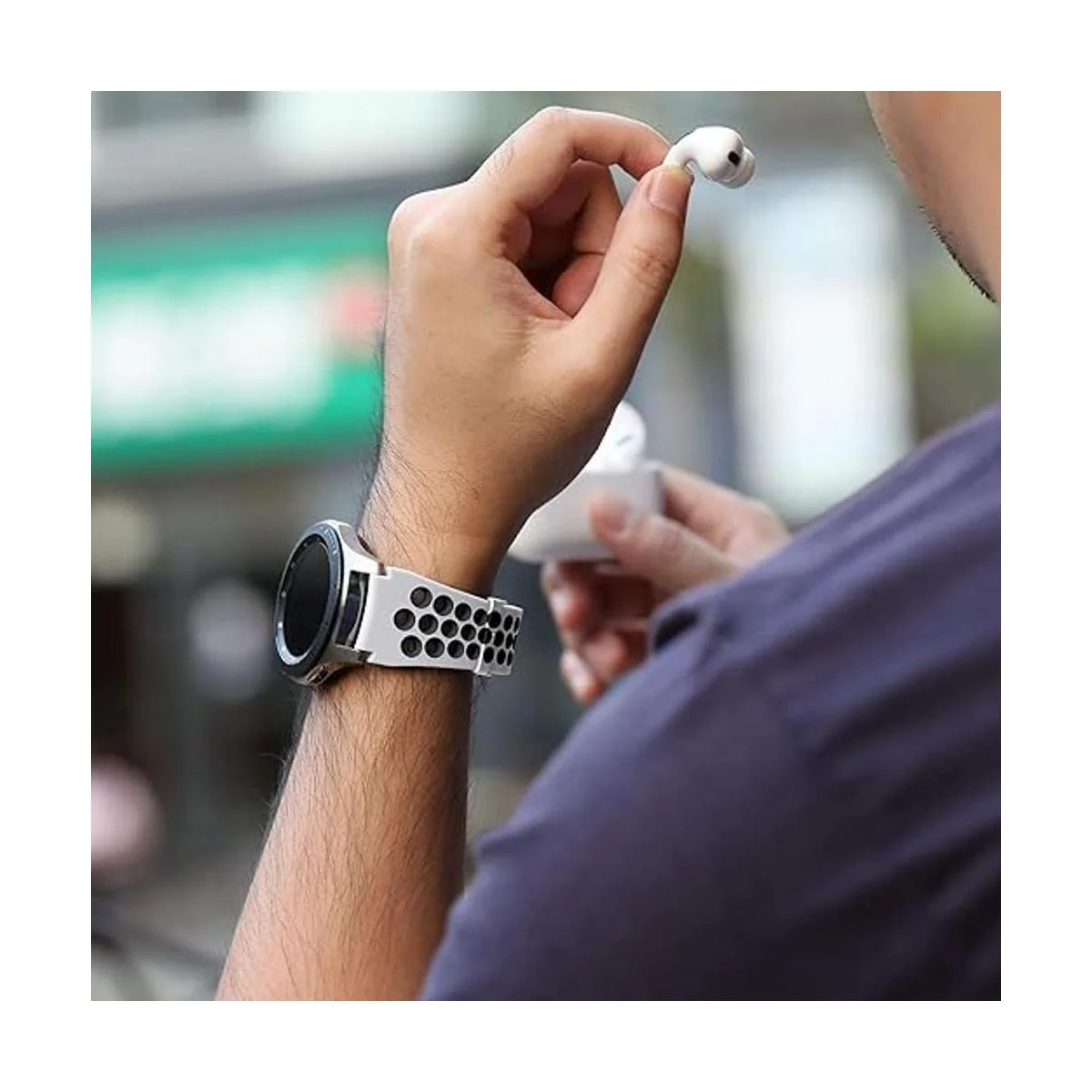 Lerobo Correa de reloj de 0.866 in compatible con Samsung_3