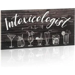 Jetec Intoxicologist Wood Bar Decor Funny Bar Sign con_1