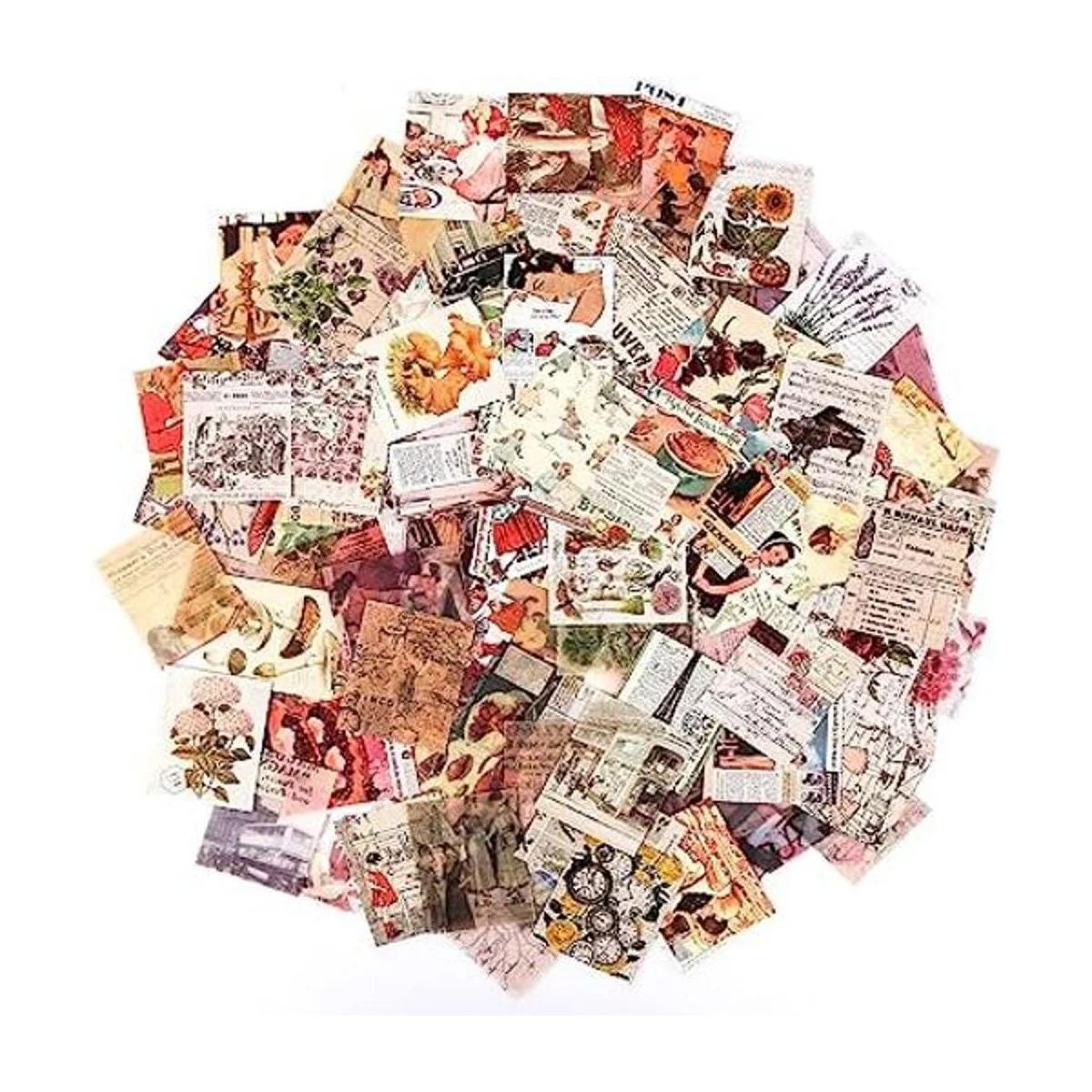 HOMICO 400 piezas de diario de basura material vintage_1