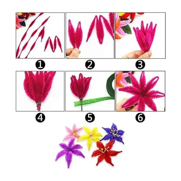 TOAOB 120 limpiadores de tubos de felpilla de 12 colores_6