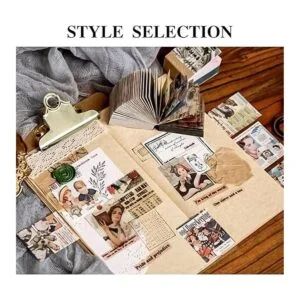 HOMICO 400 piezas de diario de basura material vintage_2