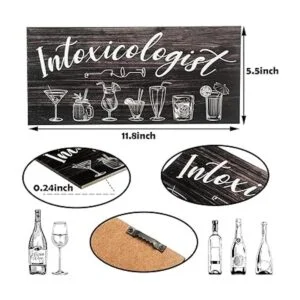 Jetec Intoxicologist Wood Bar Decor Funny Bar Sign con_2