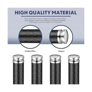 4 pomos de bloqueo de puerta de automóvil de fibra de_3