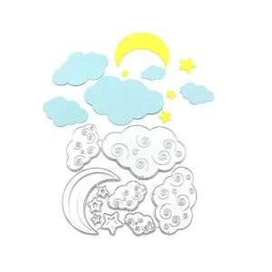 Troqueles de corte de luna de metal diseño de nubes y_4