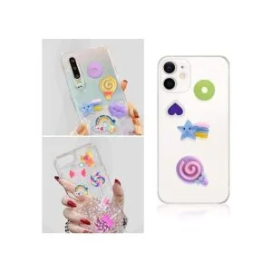 Dijes de slime mixtos con horquillas para el cabello_5