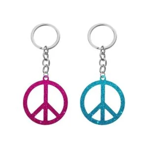 Nifocc Llavero de silicona con forma de paz para hacer_3
