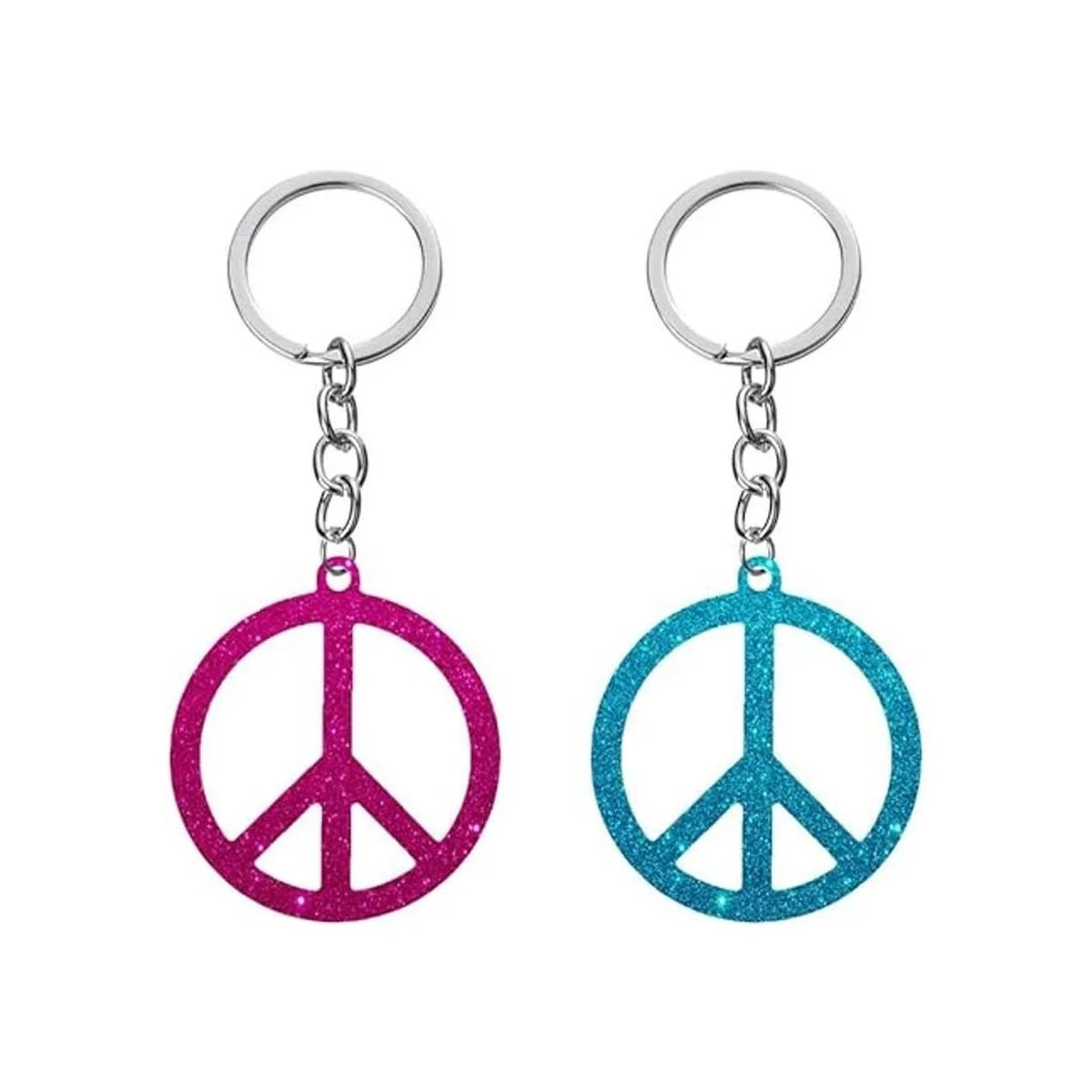 Nifocc Llavero de silicona con forma de paz para hacer_3