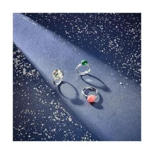 PandaHall 40 anillos ajustables en blanco anillos de_2