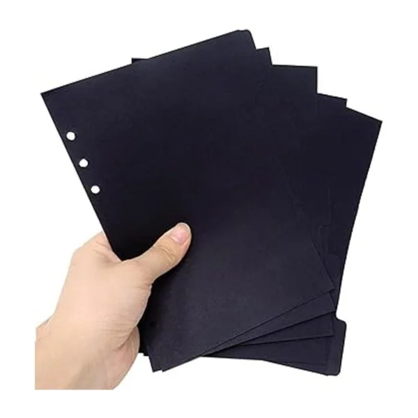 Honbay 4 juegos de tarjetas A5 de 6 agujeros de papel_3