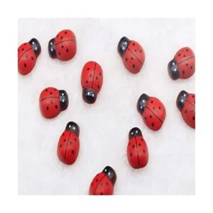 KDDOM 100 piezas de mariquita de madera autoadhesivos para_3
