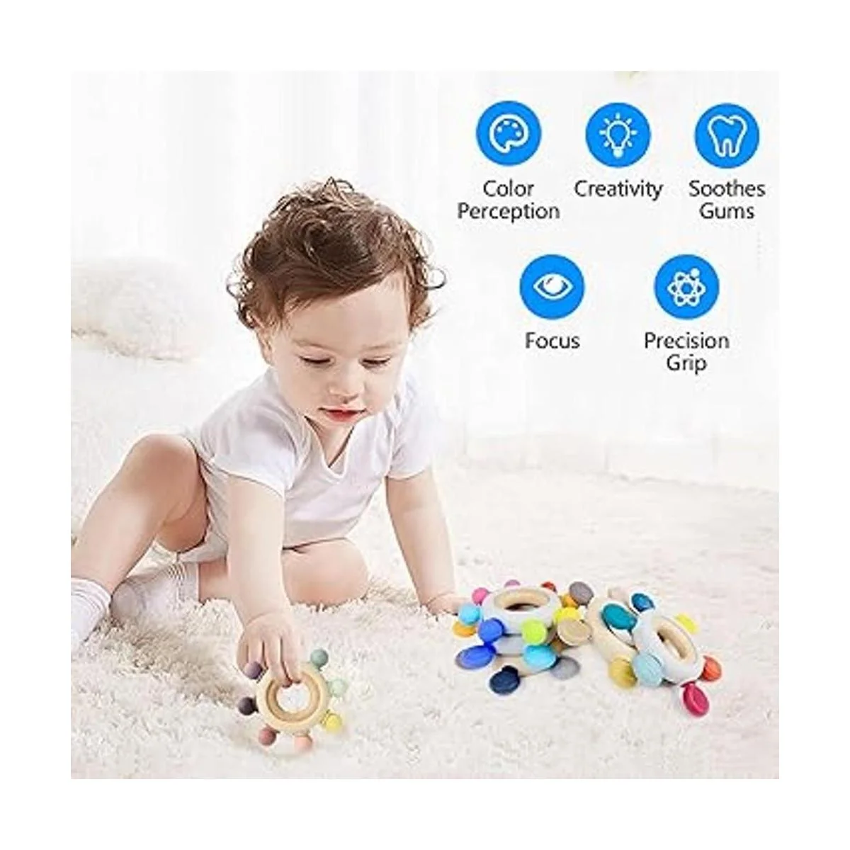 Arudyo Juguetes de dentición para bebés mordedores de_4