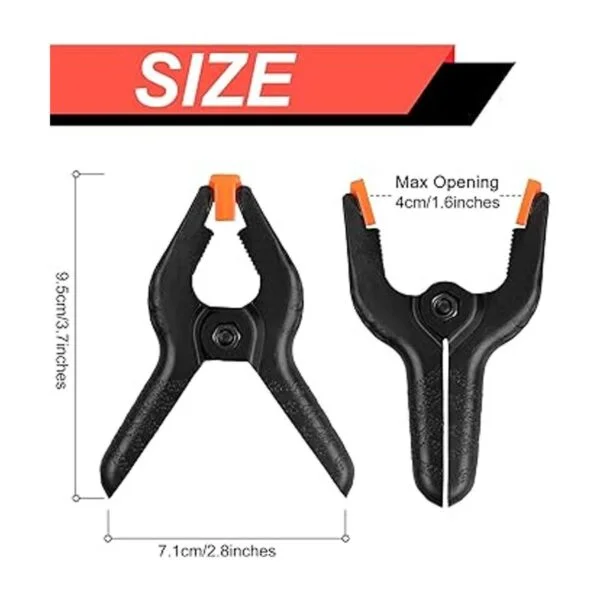 Paquete de 12 abrazaderas de resorte clips de plástico de_2