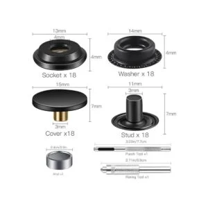 Kit de 72 piezas 18 juegos de cierre a presión_2