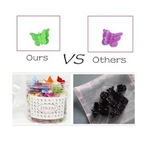 50 pinzas de pelo de mariposa hermosas para Tiweio mini_5