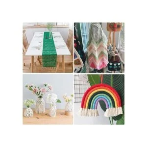 Vivimee Cuerda de macramé de algodón natural de 0.118 in_7