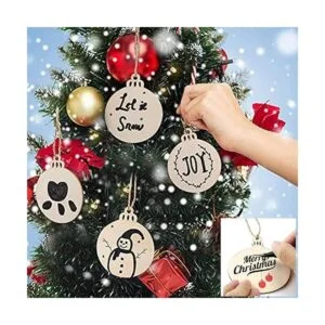 30 discos redondos de madera con agujeros 30 cordeles_3