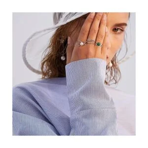 PandaHall 40 anillos ajustables en blanco anillos de_7