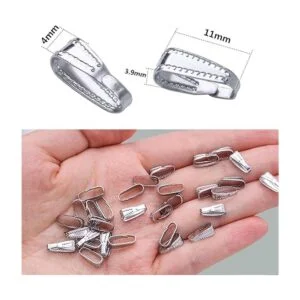 200pcs de acero inoxidable Snap Bail Hook Pinch Clip de_7