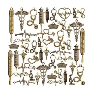 3.53 oz Suministros de Artesanía Antiguo Bronce Médico_2