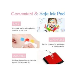 Fstaor Almohadillas de tinta lavables de 20 colores para_5