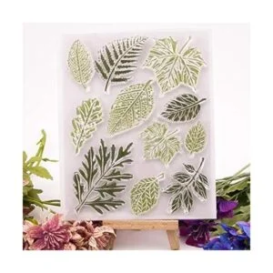 Muchos tipos de hojas verdes sellos de goma de silicona_2